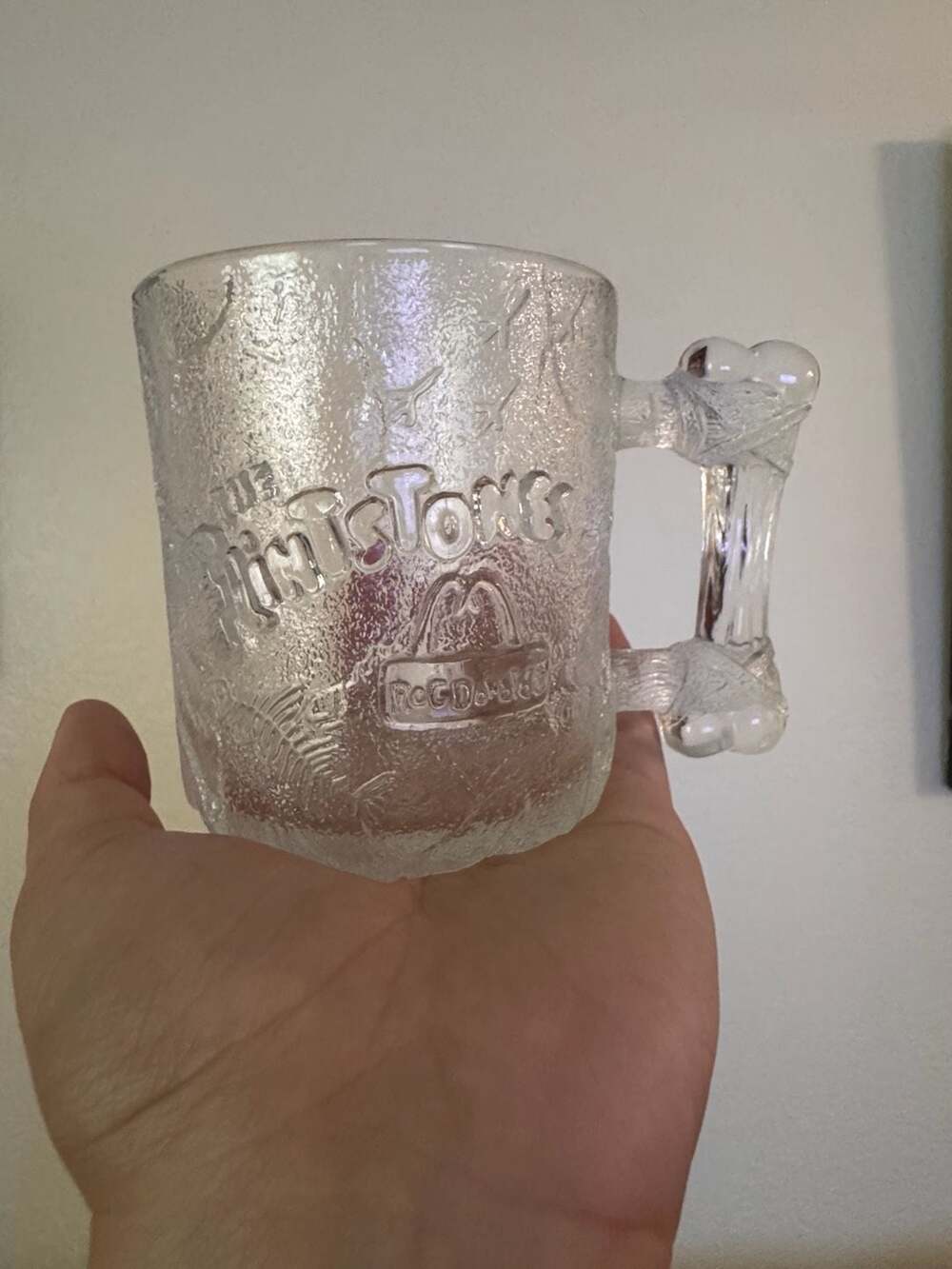 Vintage The Flintstones McDonald's 1993 Pre Dawn RocDonald's Glass Mugs Set Of 2